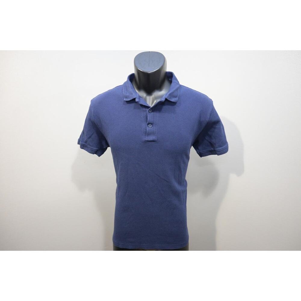 Peter Werth London Golf Polo Dark Blue Short Sleeve Mens Sz Medium
